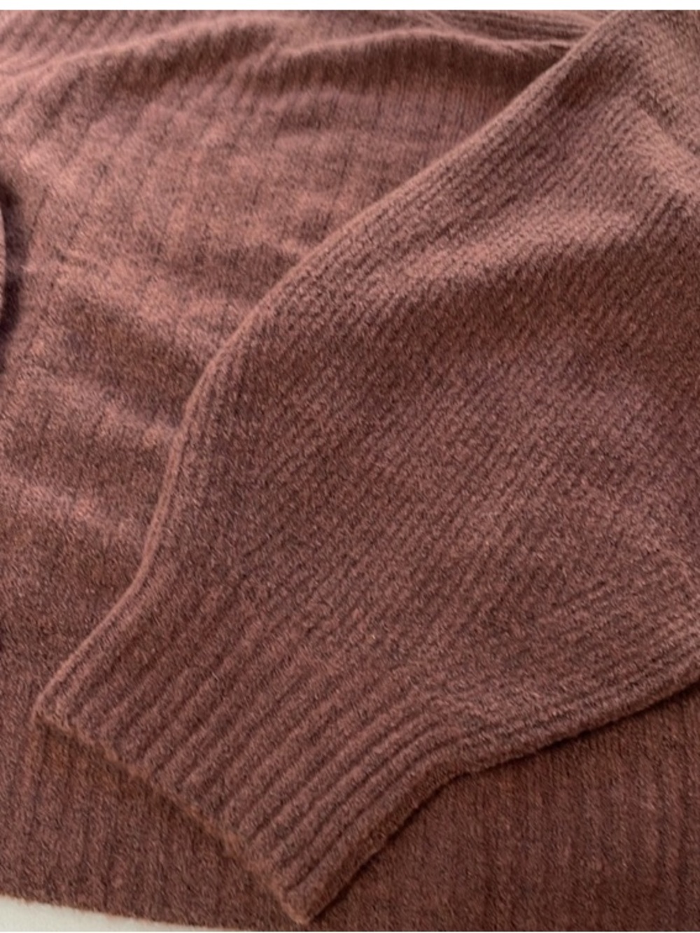 ATHLETA Merino Wool Layover Crew Sweater Plus Sz 3X Mahogany Brown NWT✅ - Picture 7 of 9
